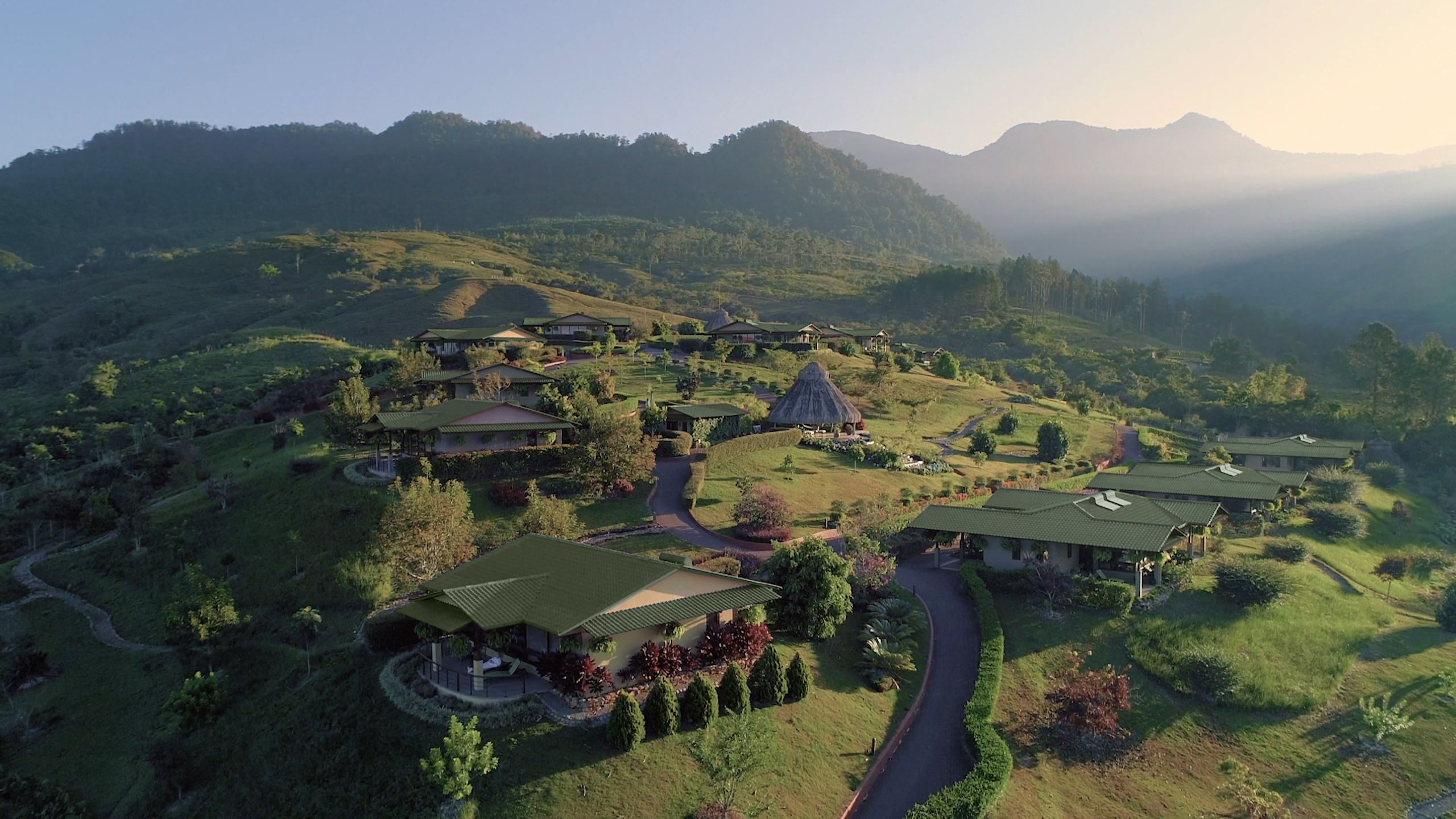 Aerial photo of secluded Costa Rican luxury resort, Hacienda AltaGracia.